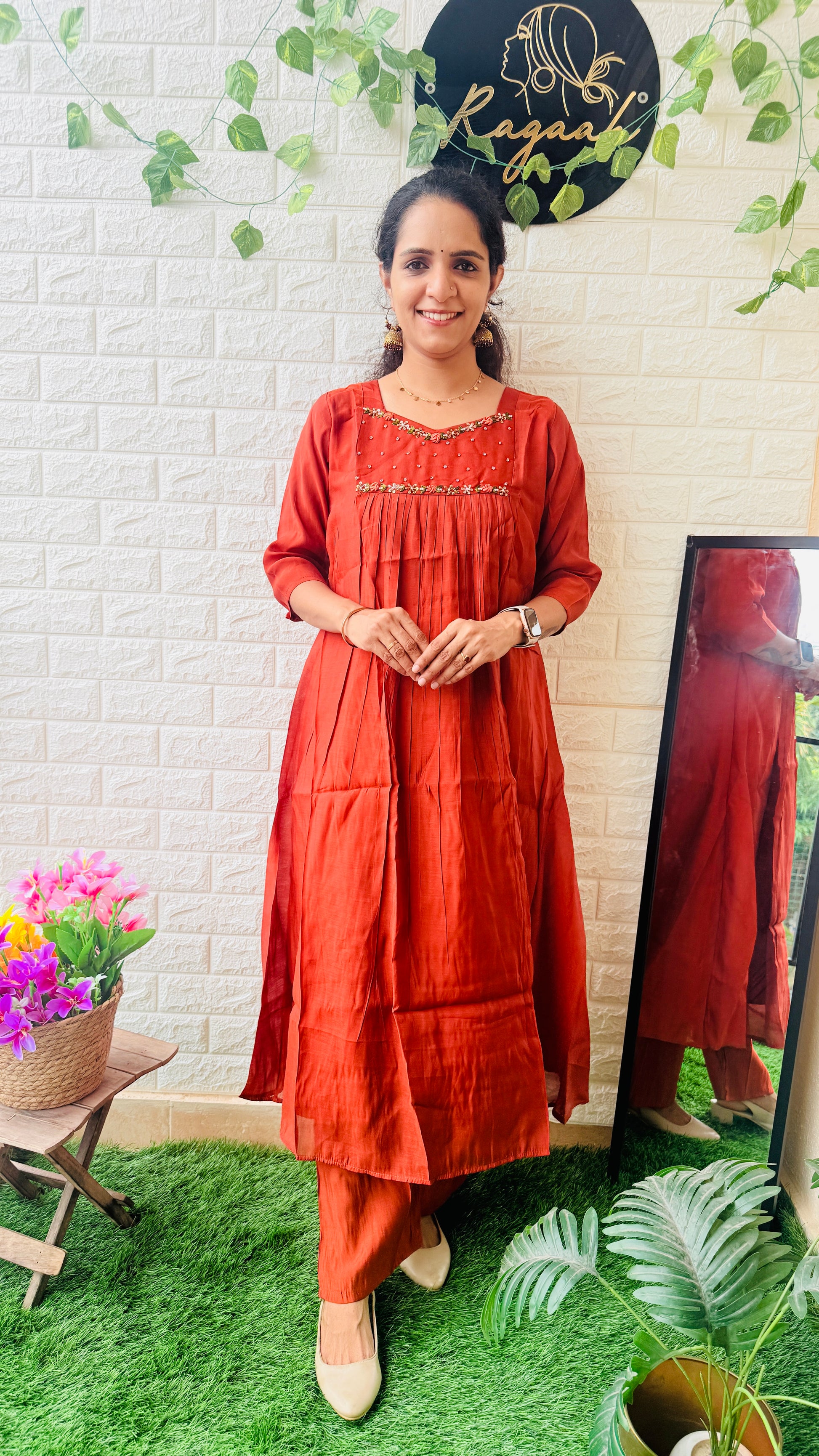 Party Wear Mul Chandheri Cord Set RG952