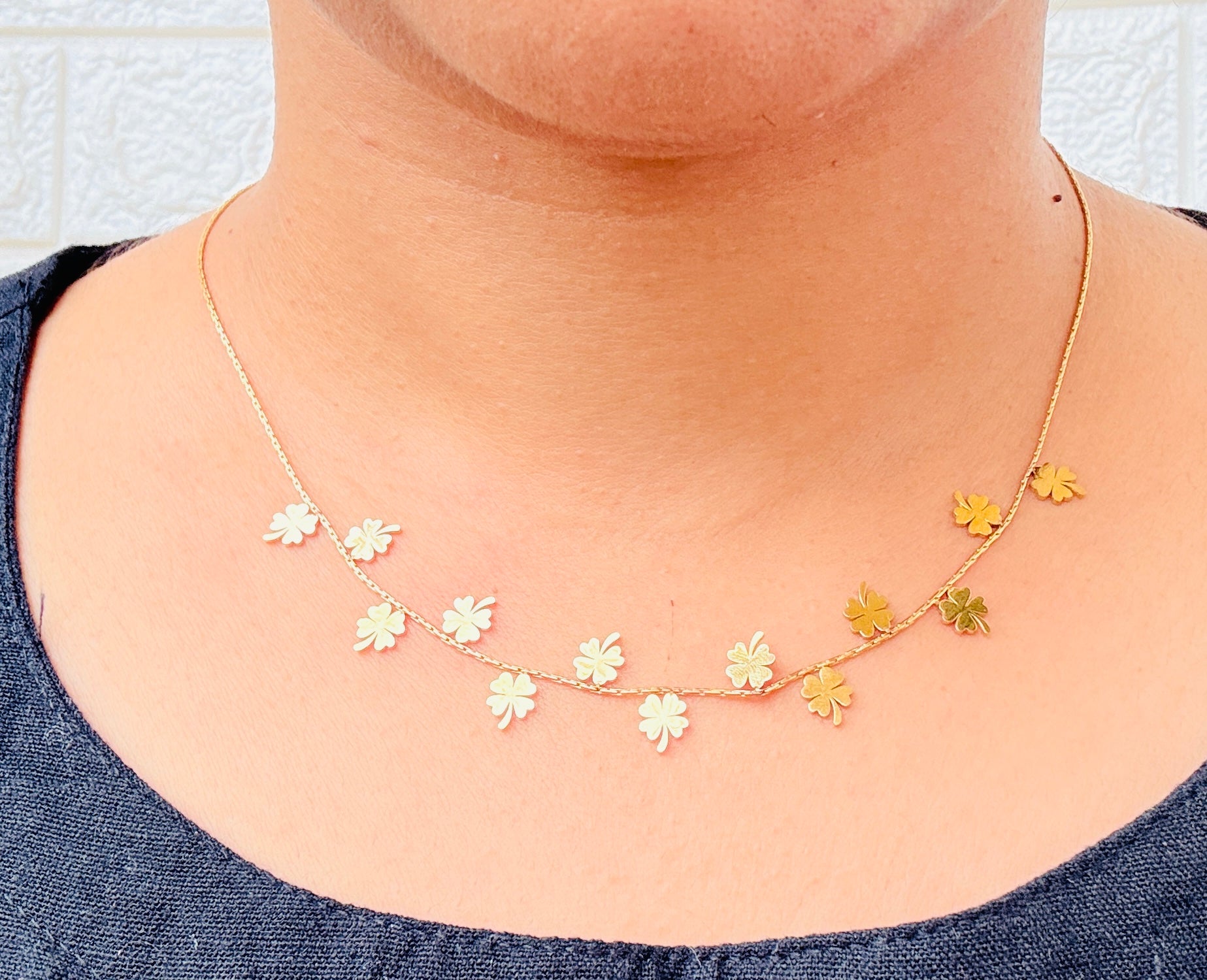 Blossom Anti tarnish stainless steel neck Chain RJ104