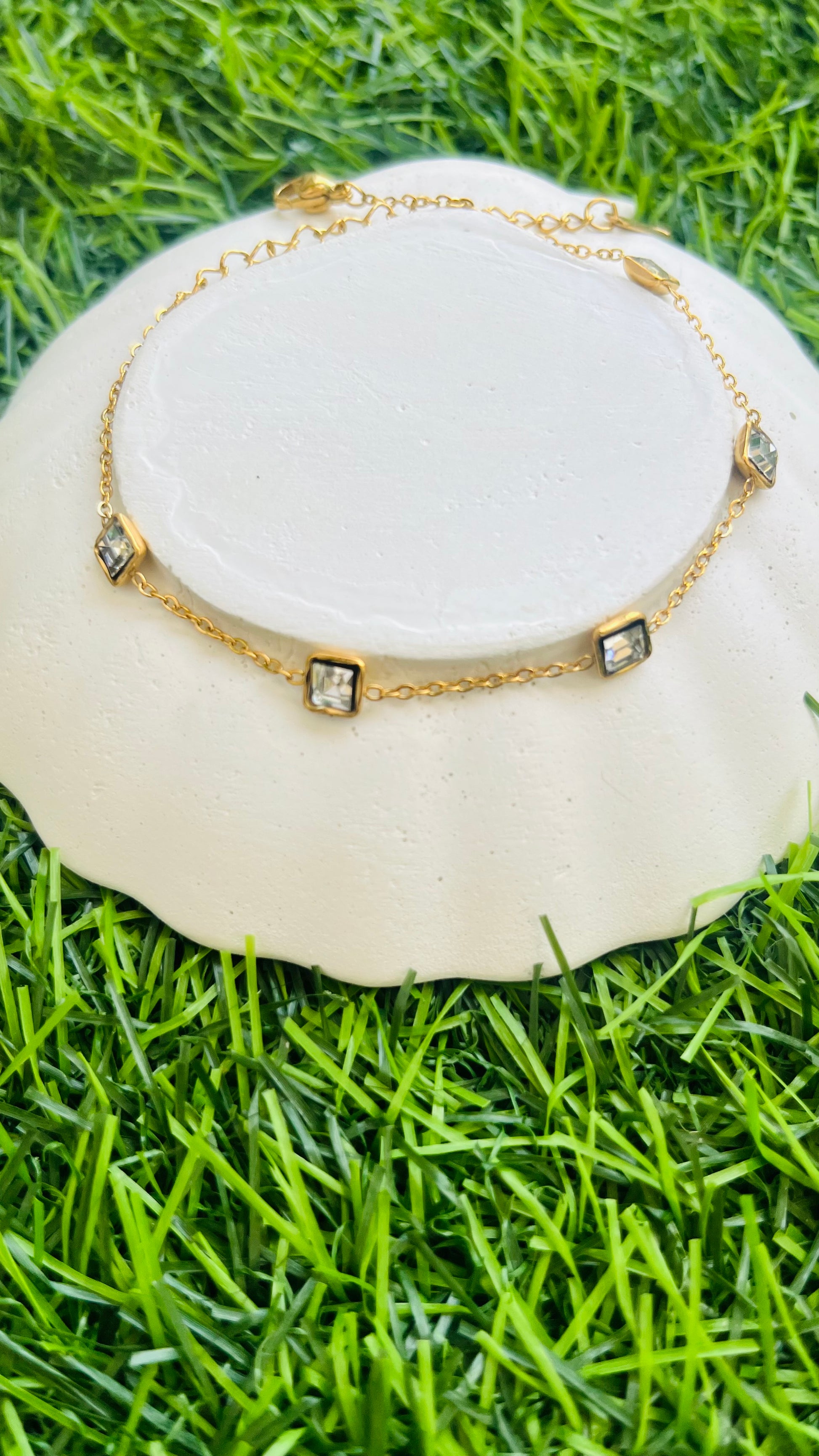 Gold replica |Anti tarnish Multi Stone | Bracelet