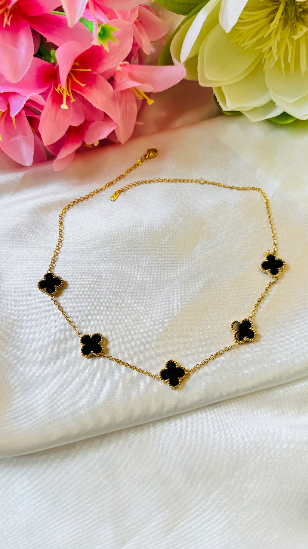 Black Beauty Anti tarnish stainless steel neck Chain RJ134