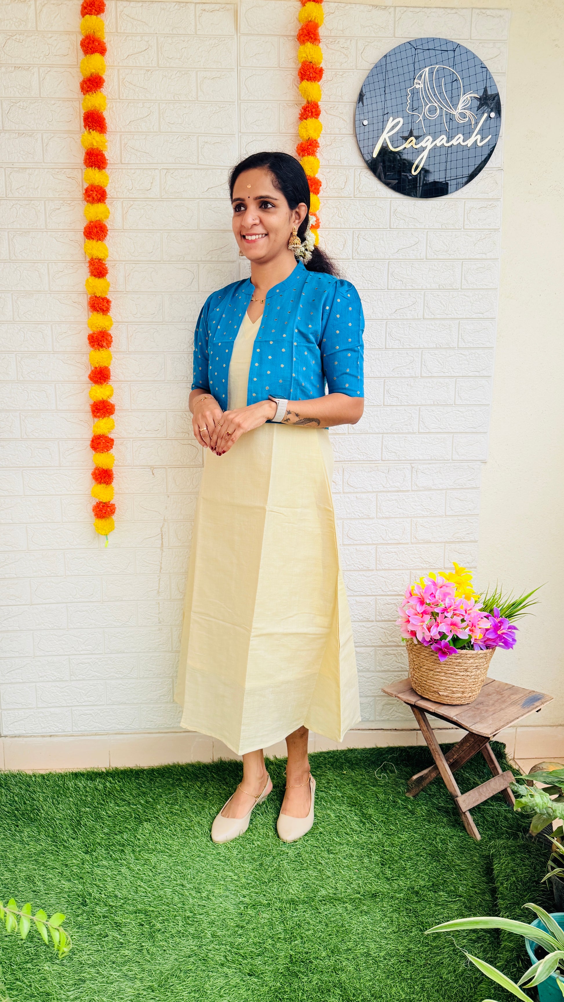 Varnam Onam Special Kurtii RG808 Happy Blue