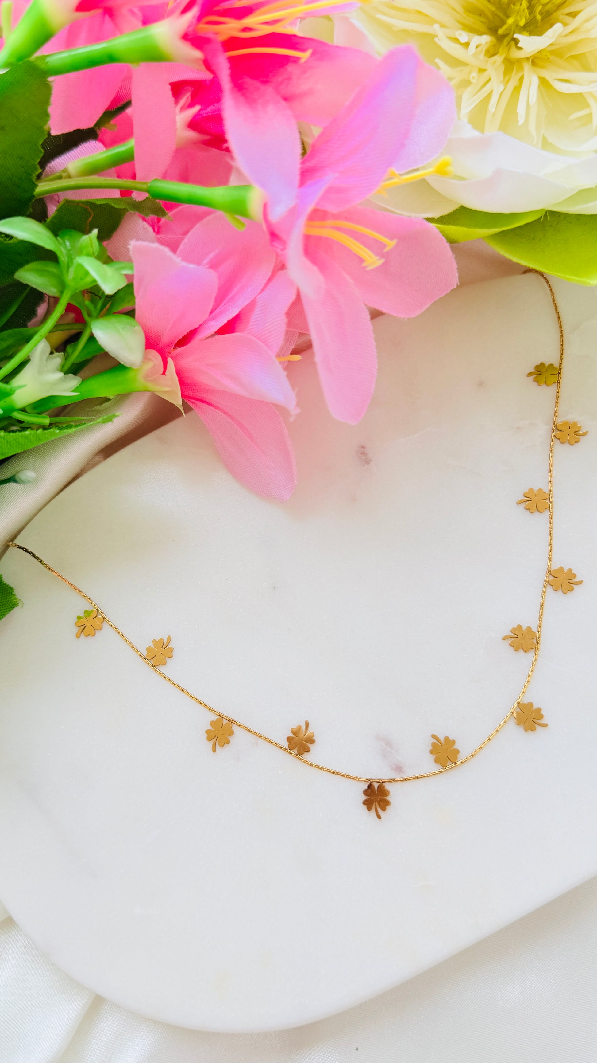 Blossom Anti tarnish stainless steel neck Chain RJ