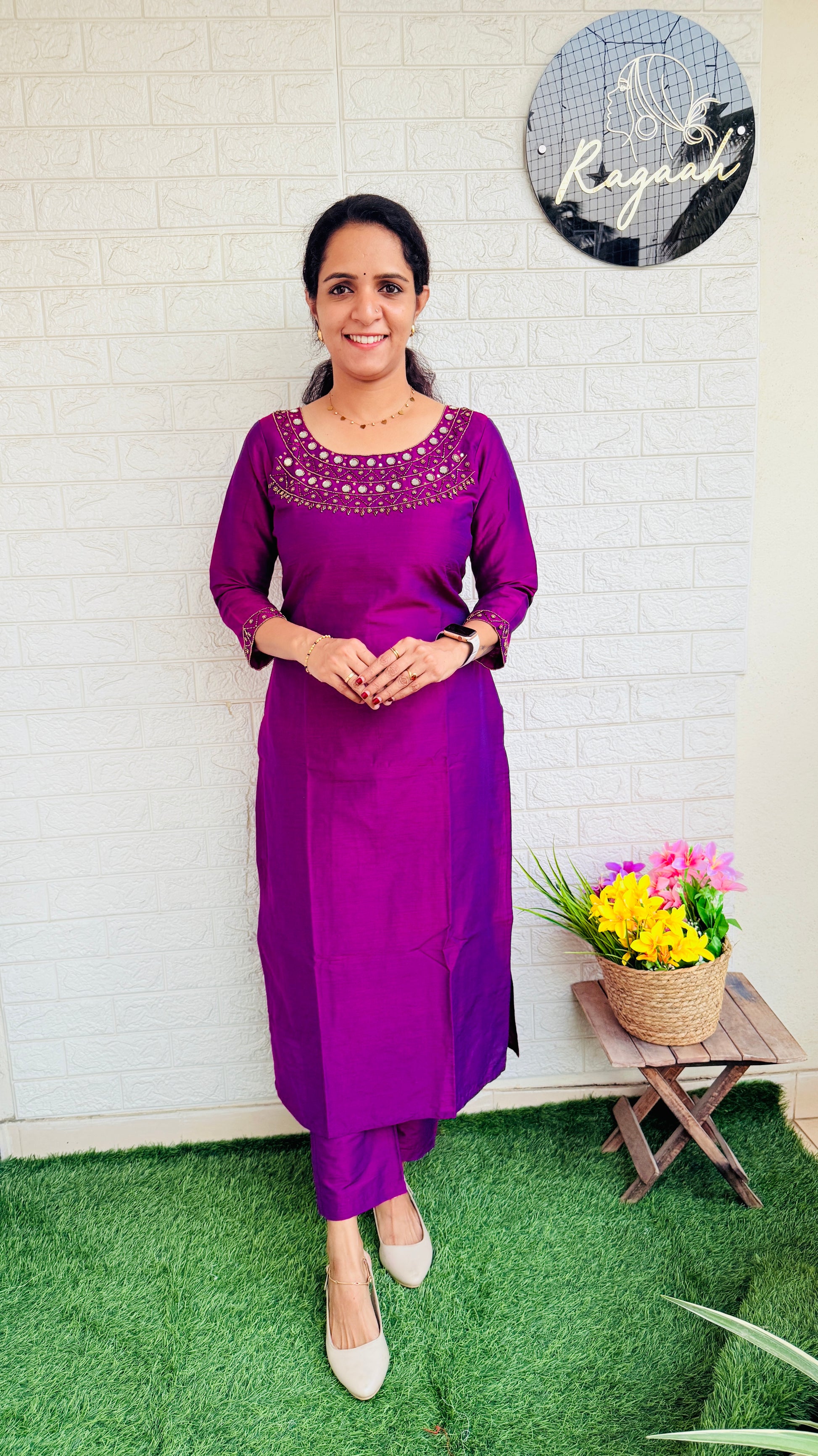 Party Wear Slitted Cord Set RG821 Vadamalli