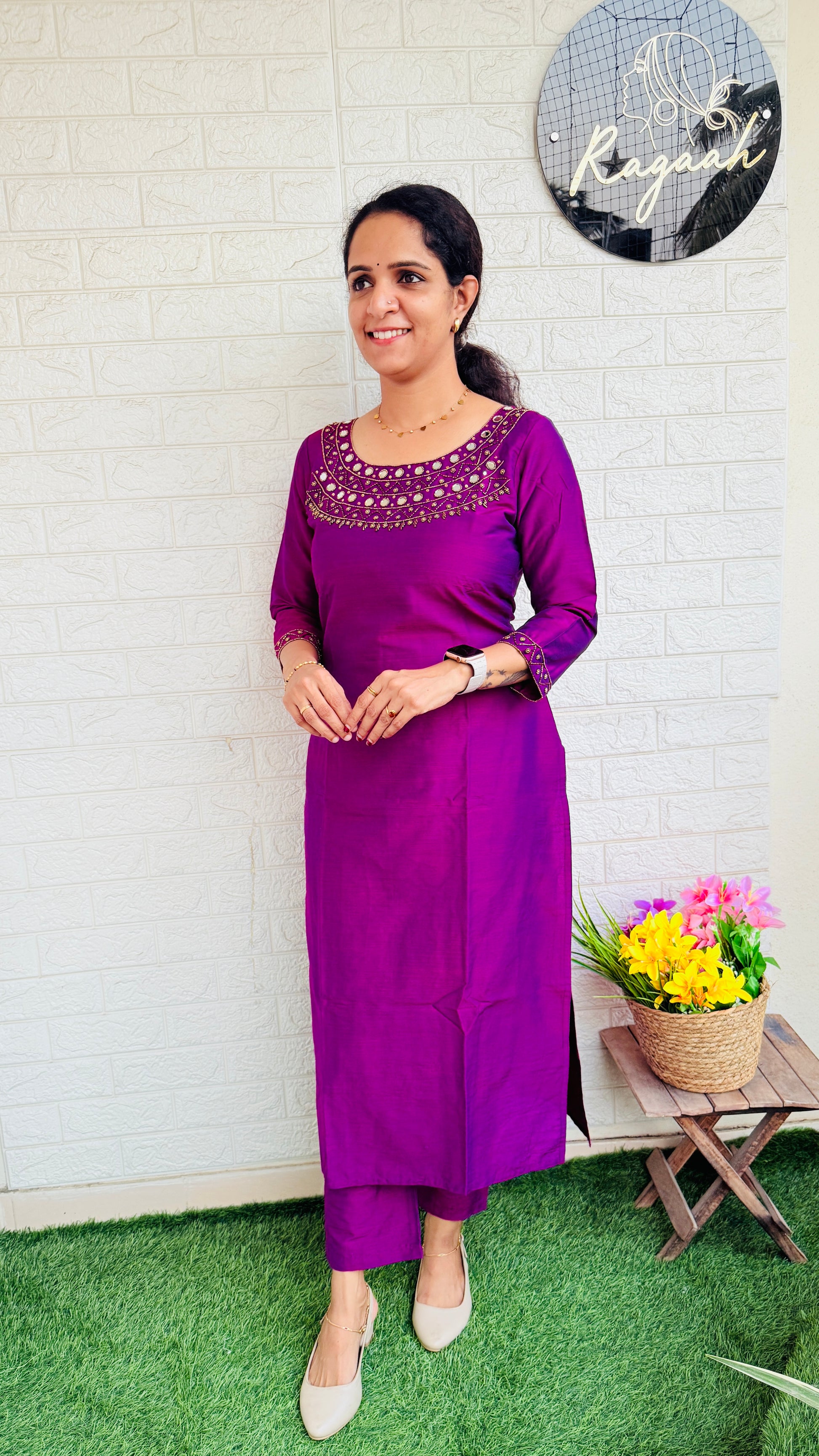 Party Wear Slitted Cord Set RG821 Vadamalli