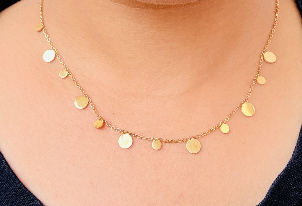 Moonlight Elegance Anti tarnish stainless steel neck Chain RJ211