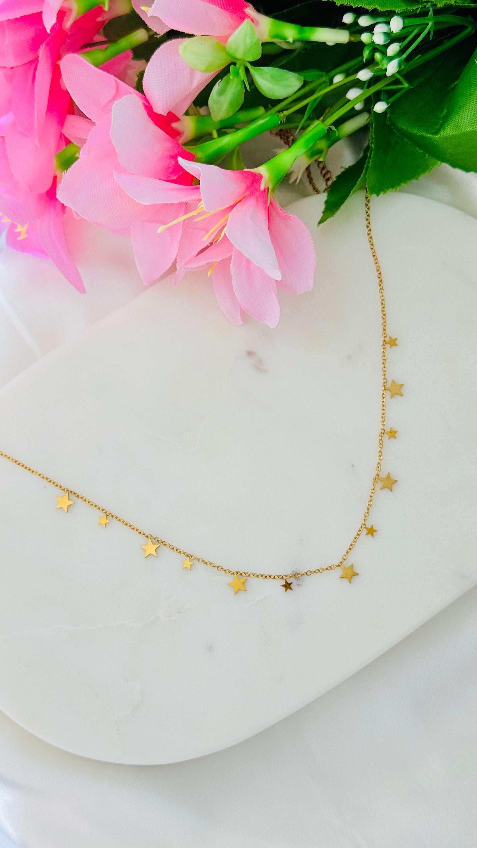 Tiny Stars Anti tarnish stainless steel neck Chain RJ214