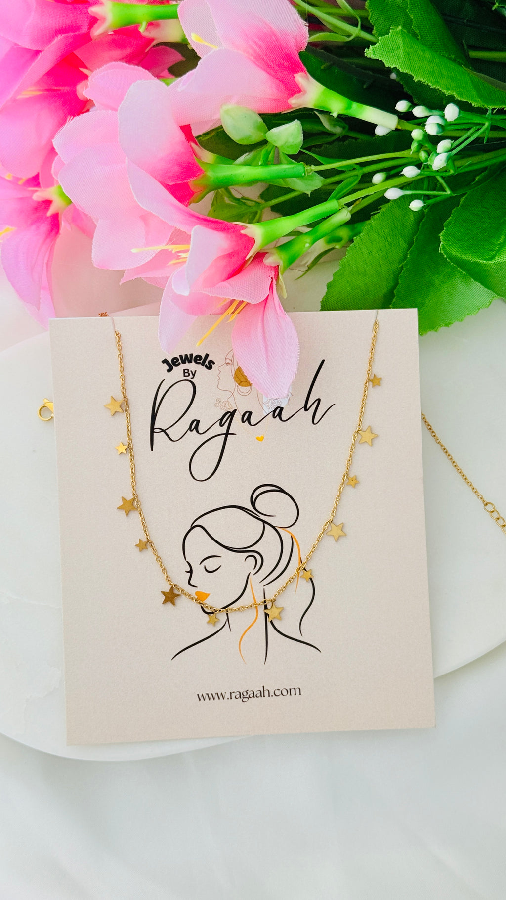 Tiny Stars Anti tarnish stainless steel neck Chain RJ214