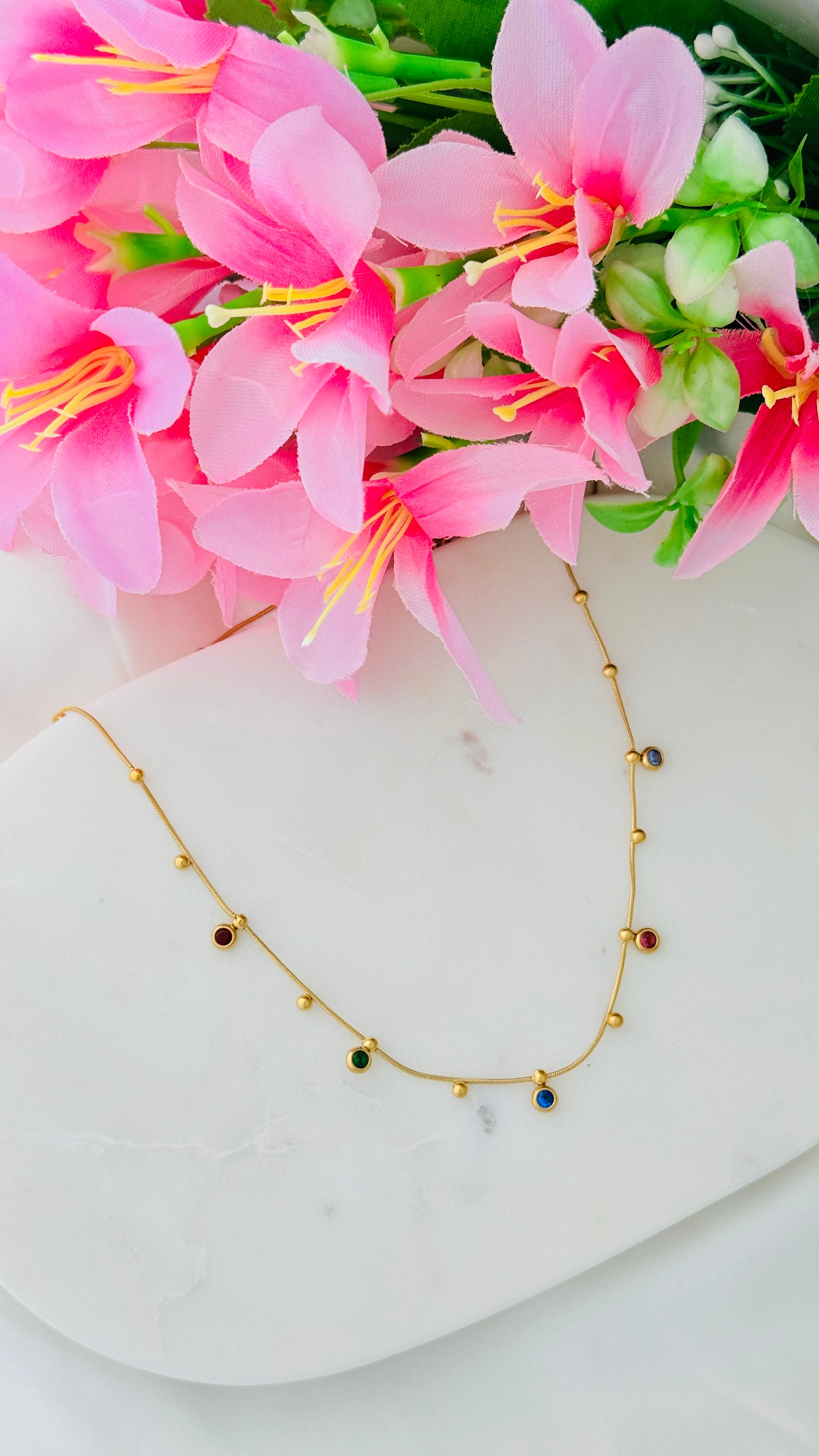 Rain Drops Anti tarnish stainless steel neck Chain RJ216