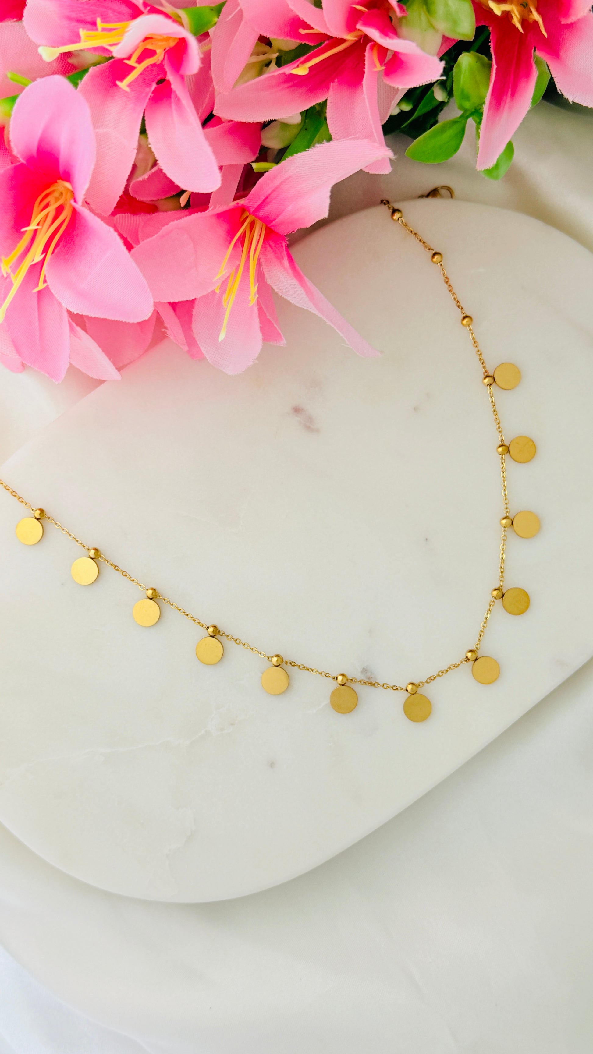 Coin Elegance Anti tarnish stainless steel neck Chain RJ210