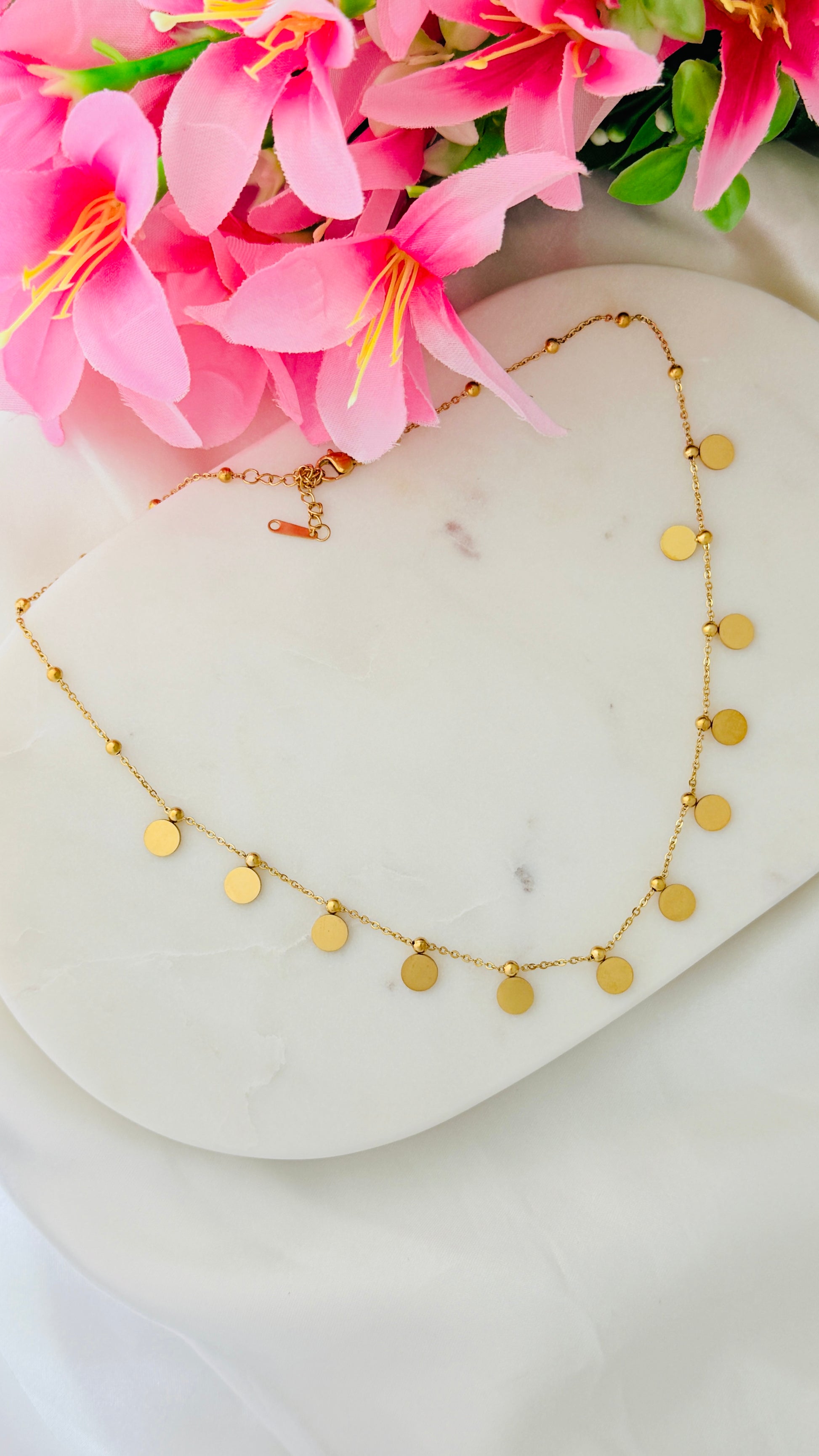 Coin Elegance Anti tarnish stainless steel neck Chain RJ210