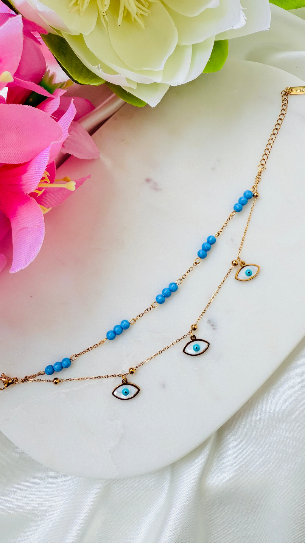 Nazar Drops Charm Anti Tarnish Bracelets RJ240