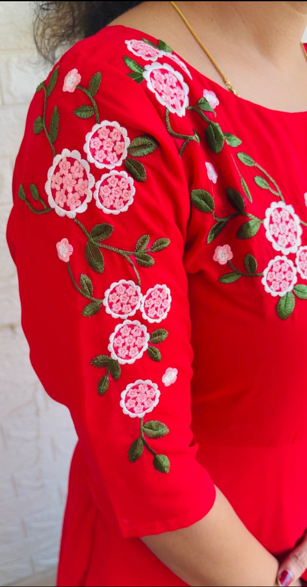 Red Georgette Flared Kurti RG871