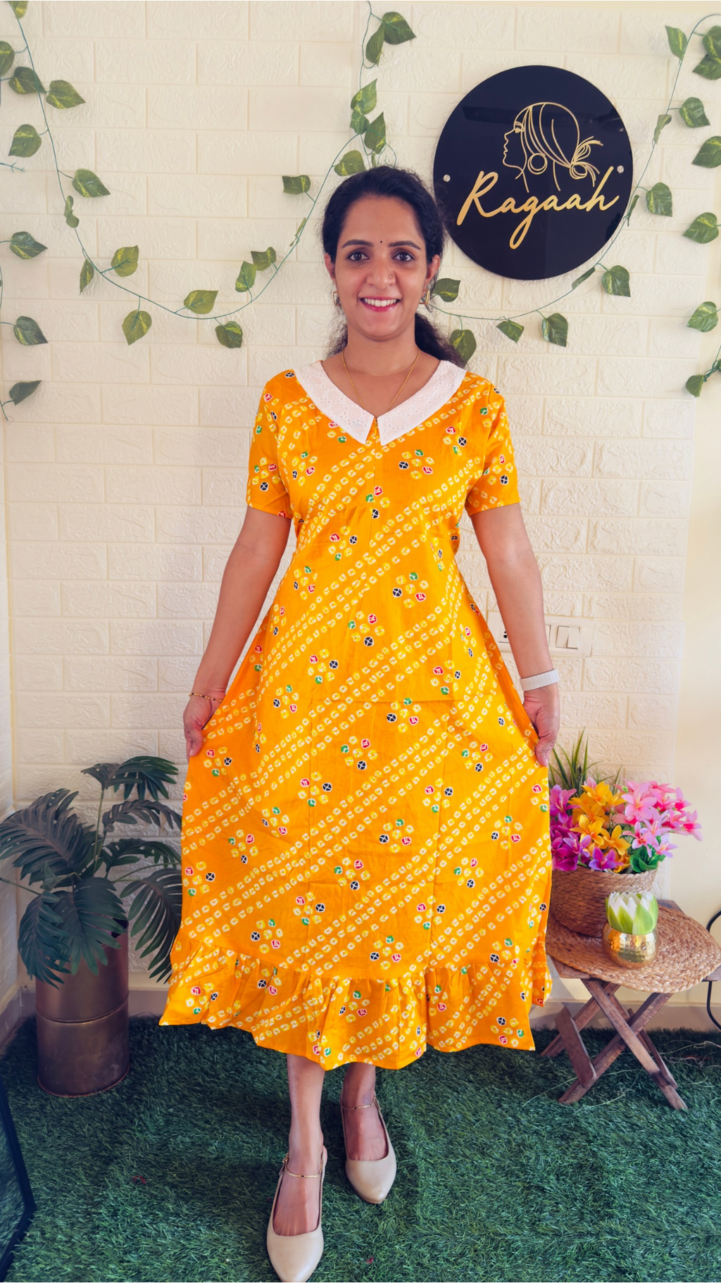 Feeding Cotton Badhini Printed Frock RG902