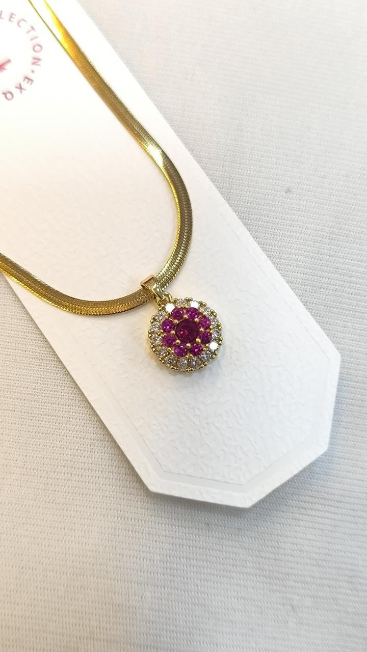 Spinning Daliya Anti tarnish stainless steel neck Chain RJ77