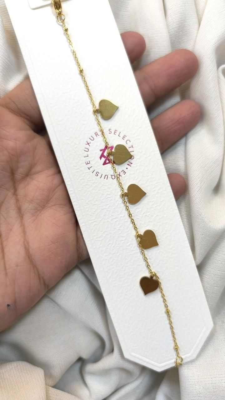Golden Heart Anti Tarnish Bracelets RJ84