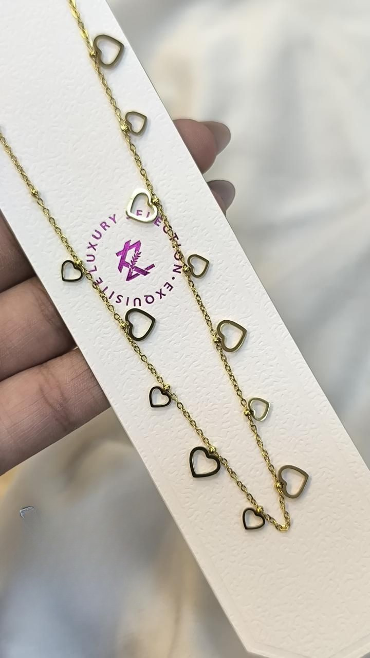 Tiny Hearts Anti Tarnish Neckchain RJ70