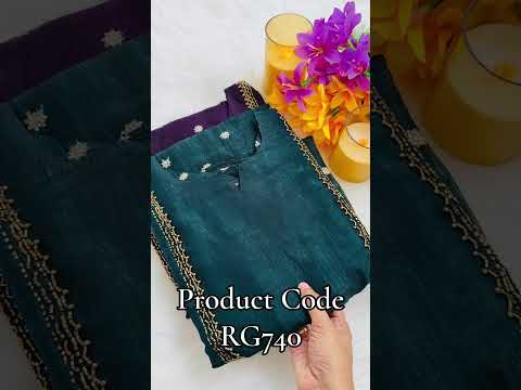 Tissue silk party wear Aline Kurti RG740 Violet