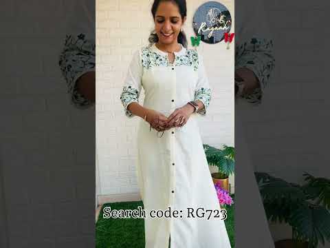 Rayon cotton Aline dress RG723 offwhite